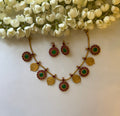 Multi Pendant Lakshmi  Coin Necklace with Earrings