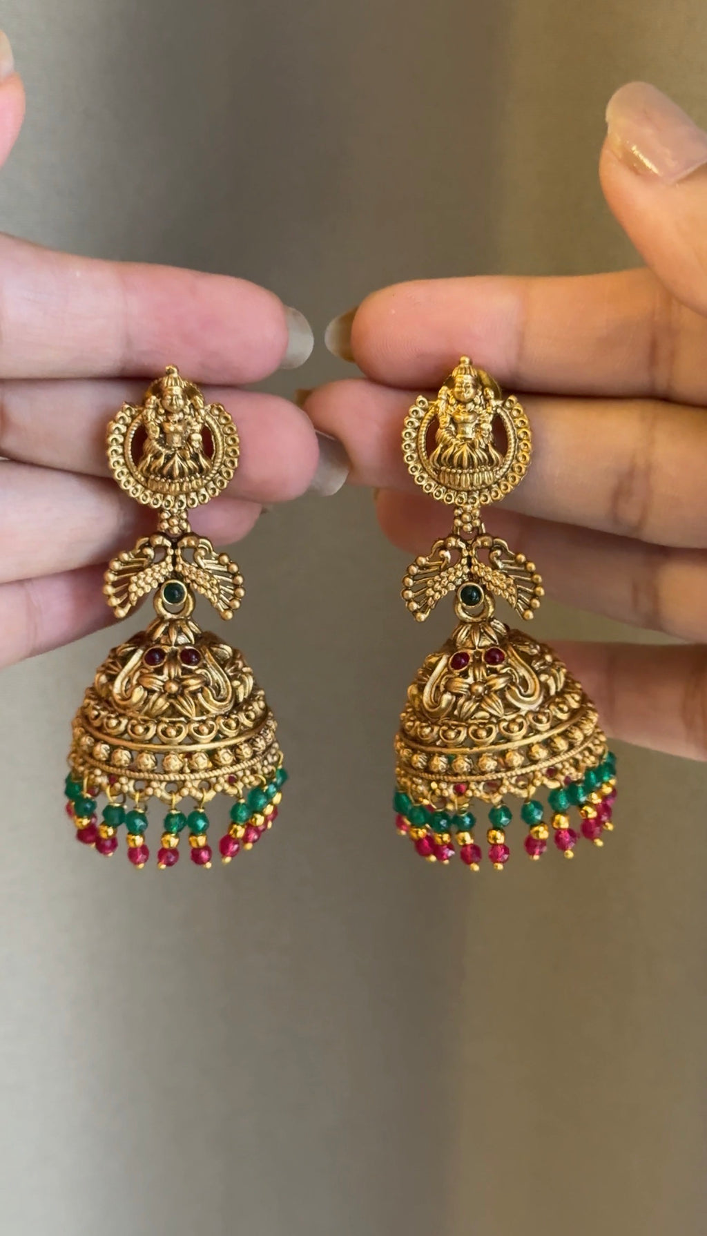 Red and Green Jhumka