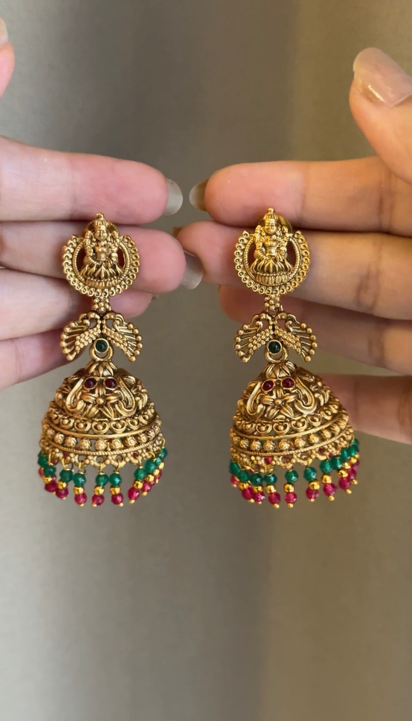Red and Green Jhumka