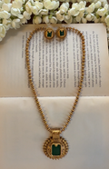 Mosanite Green Mini Haram with Earrings