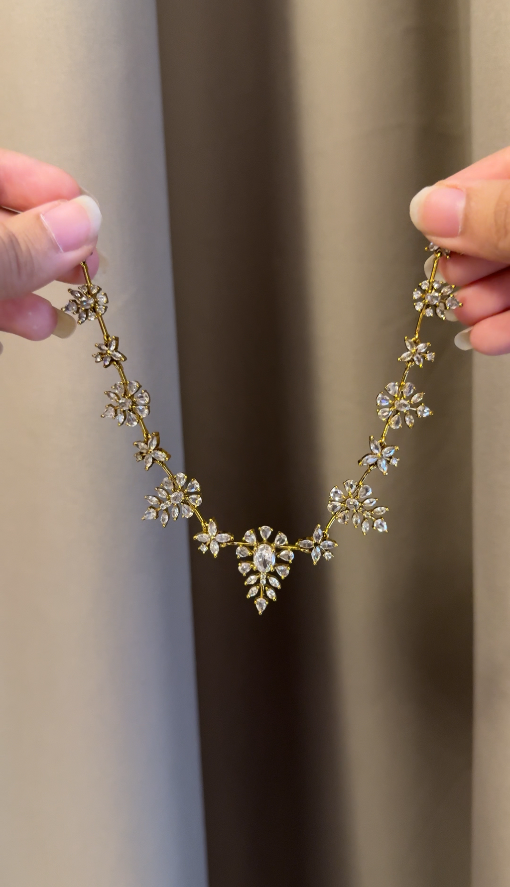 AD stone Necklace with Earrings