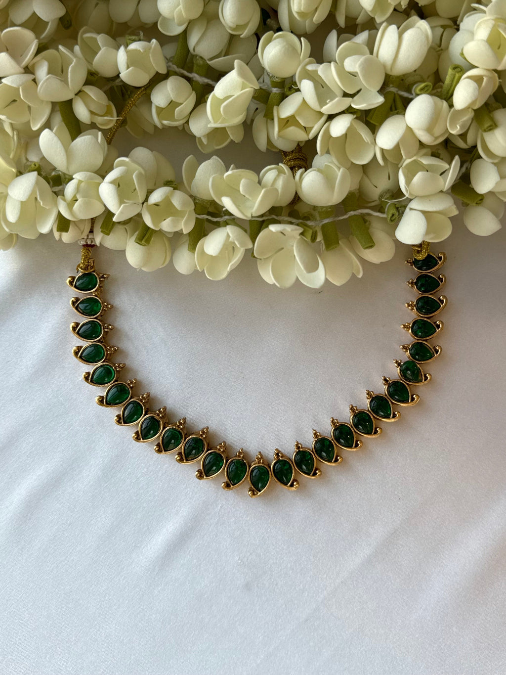 Green Manga Maala with Jhumka