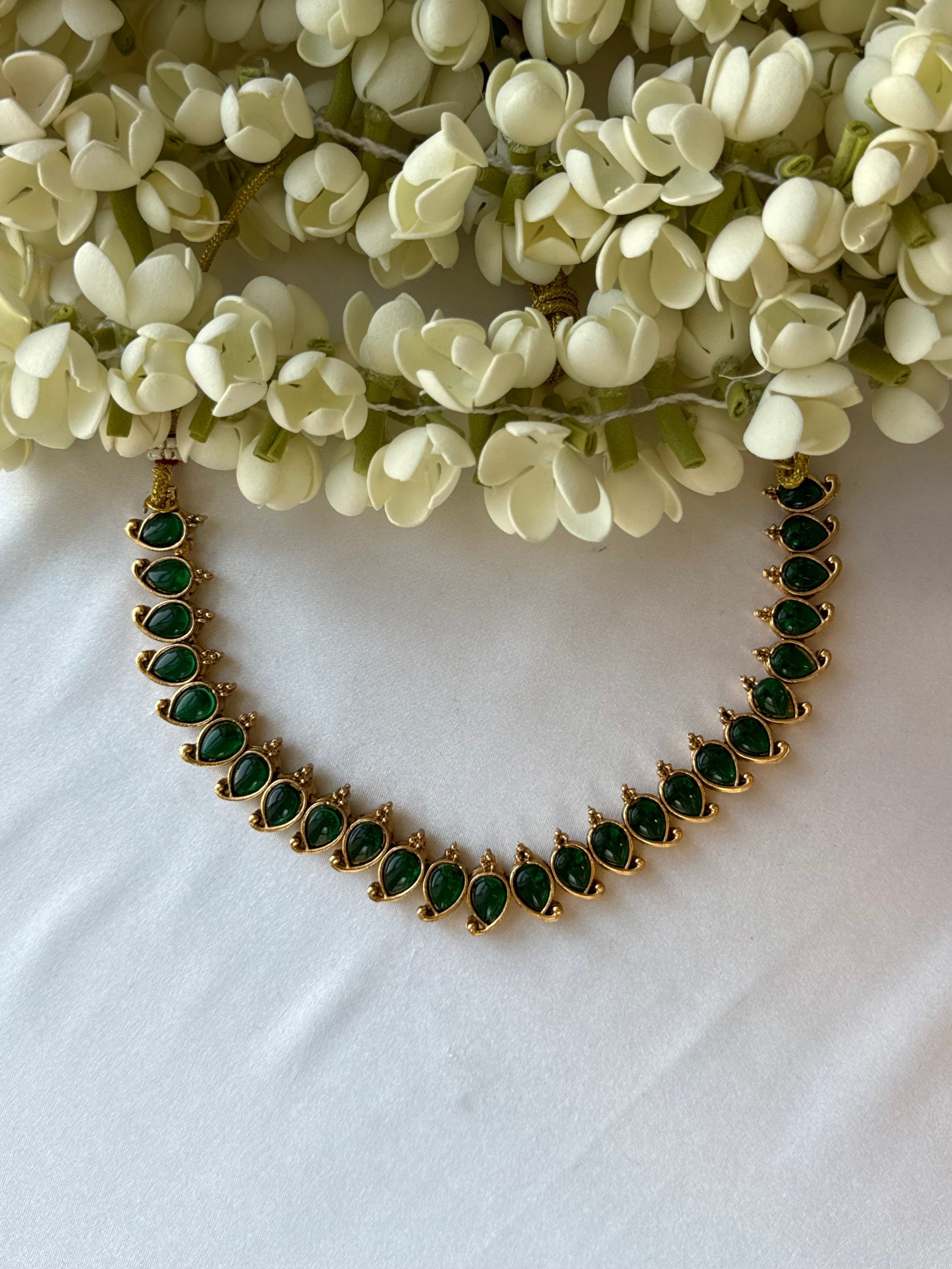 Green Manga Maala with Jhumka