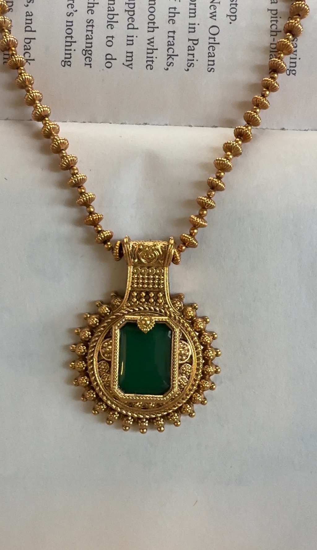 Mosanite Green Mini Haram with Earrings