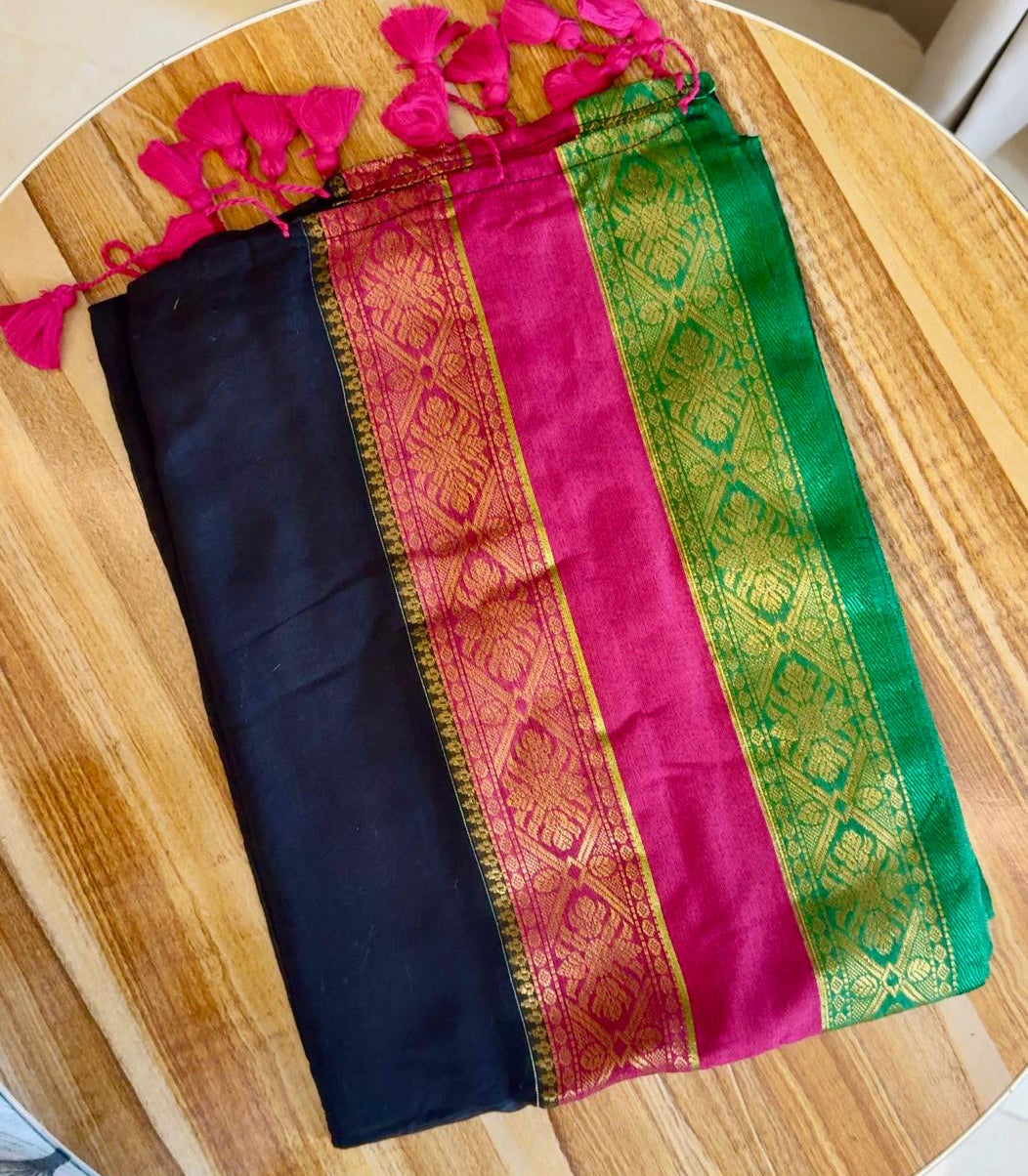 VAIDHEHI 120 COUNT MUL COTTON SAREE