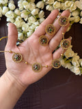 Brown Lotus Necklace with Earrings