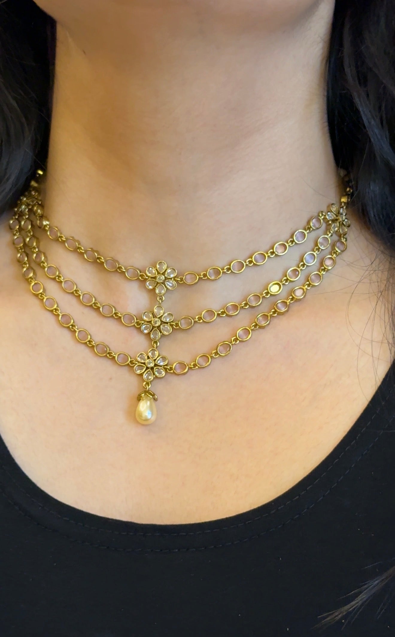 Best Seller 3 Layer Princess Necklace (Baby Pink)