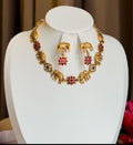 Ruby Elephant  Choker Necklace With  Earrings