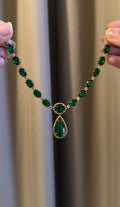Emerald Queen Necklace with Earrings