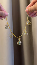 Turquoise multi Pendant with Studs