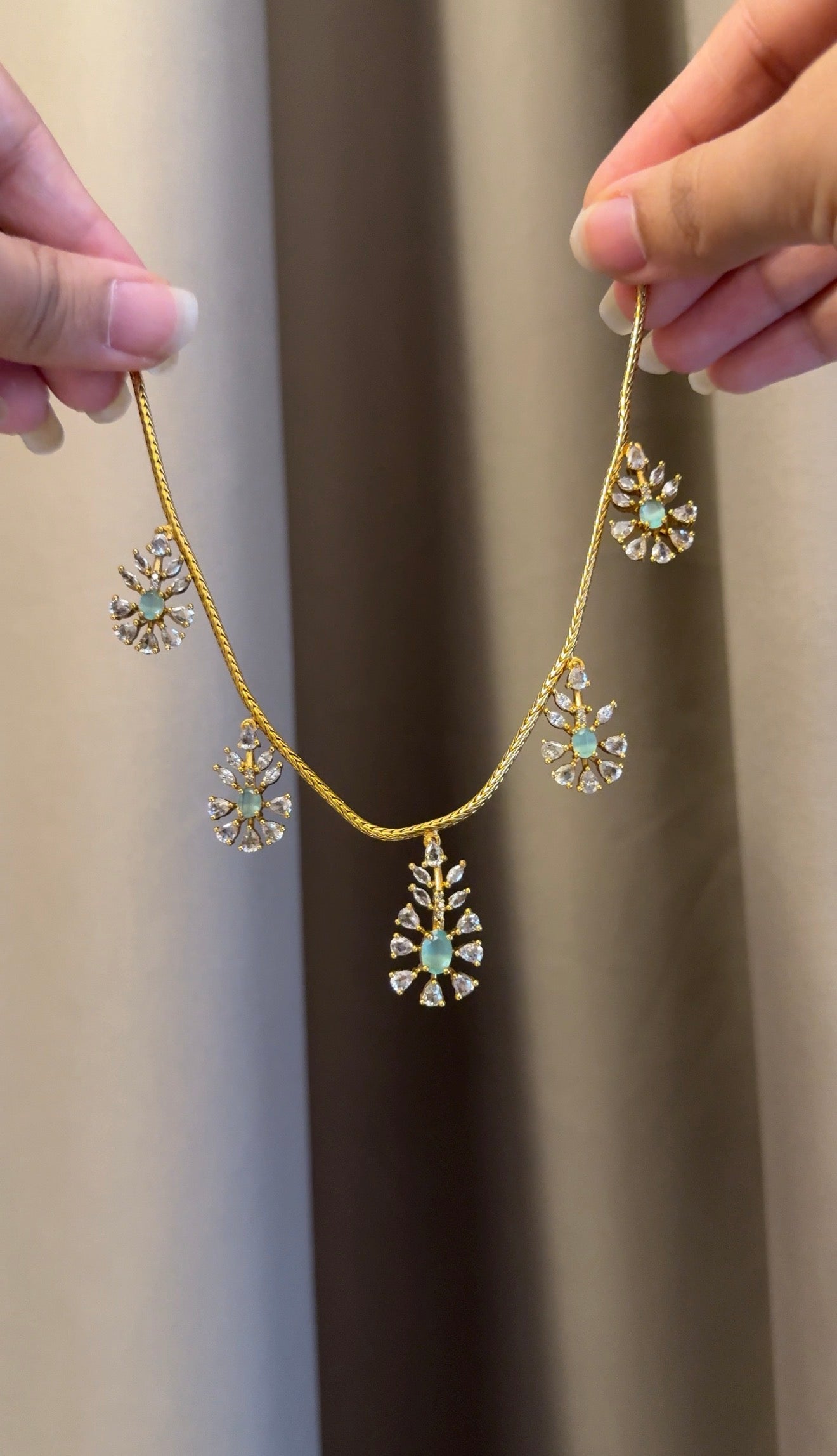 Turquoise multi Pendant with Studs
