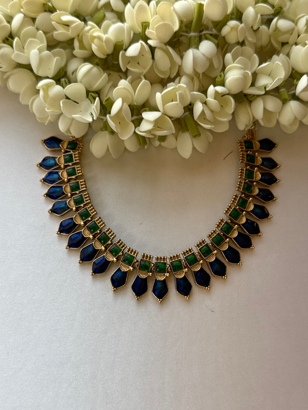 Viral Blue Palakka with Jhumkas