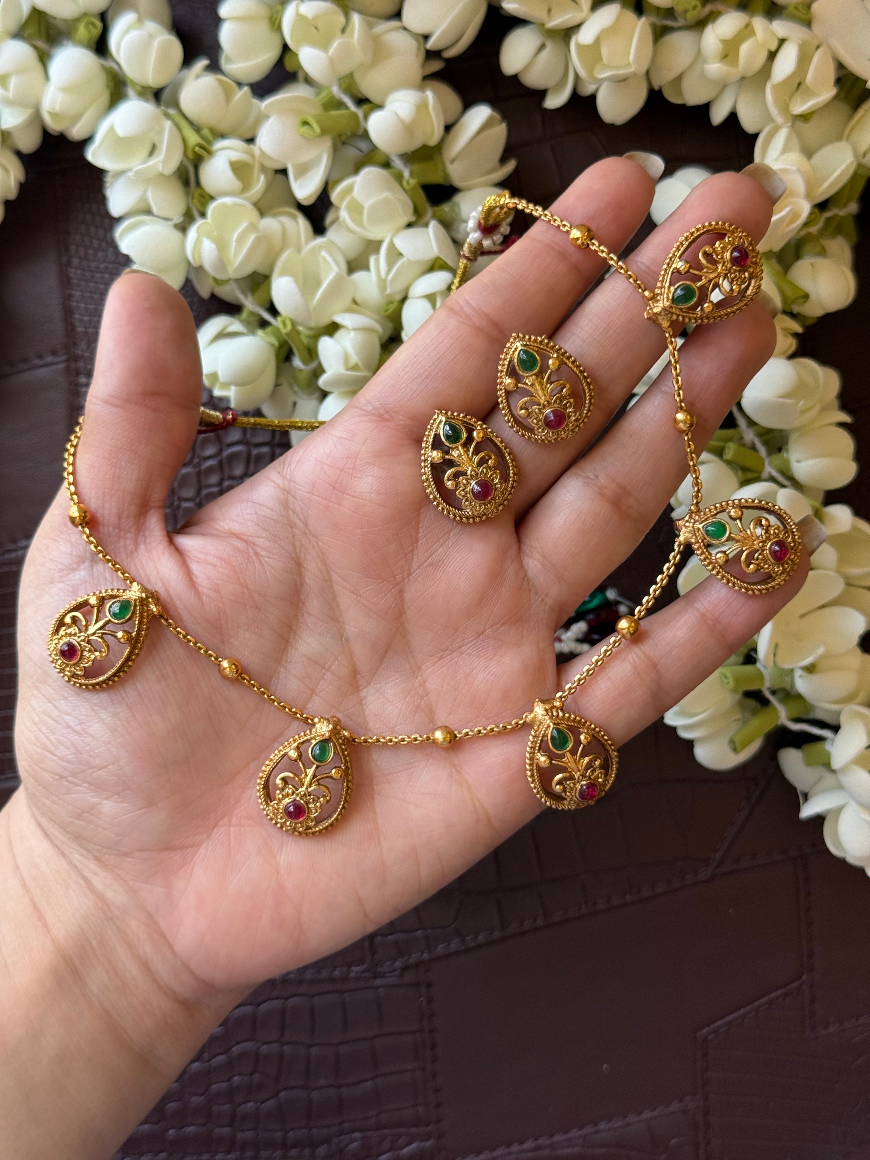 Non Idol Multi Necklace with Earrings