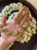 Green Chanda Necklace with Earrings