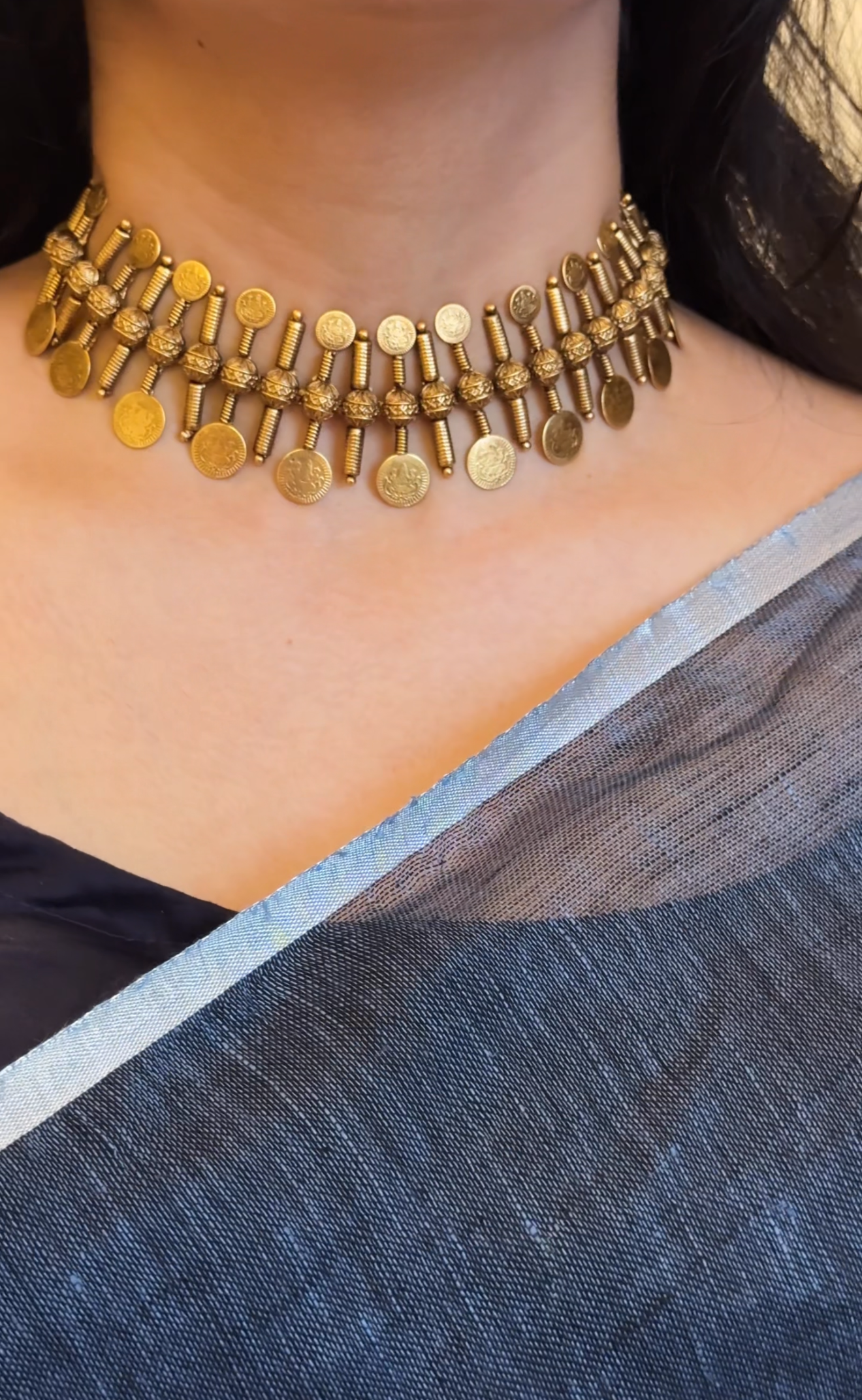 Coin Choker With Earrings