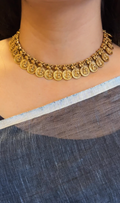 Peacock Coin Necklace with Earrings