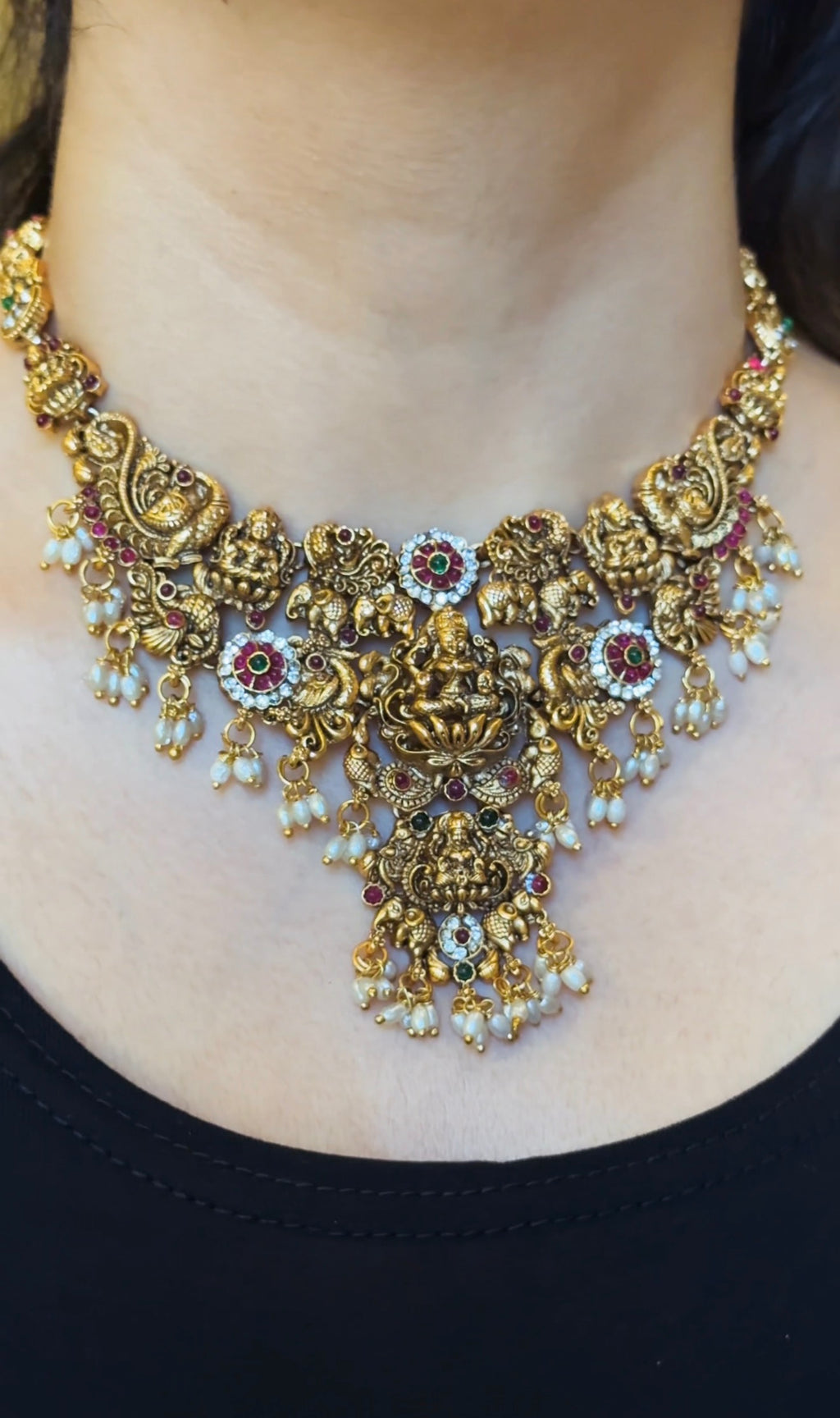 Antique Heavy Necklace with Earrings