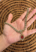 Ruby stone Diamond necklace with Earrings