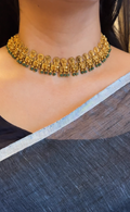Green stone Necklace with Earrings