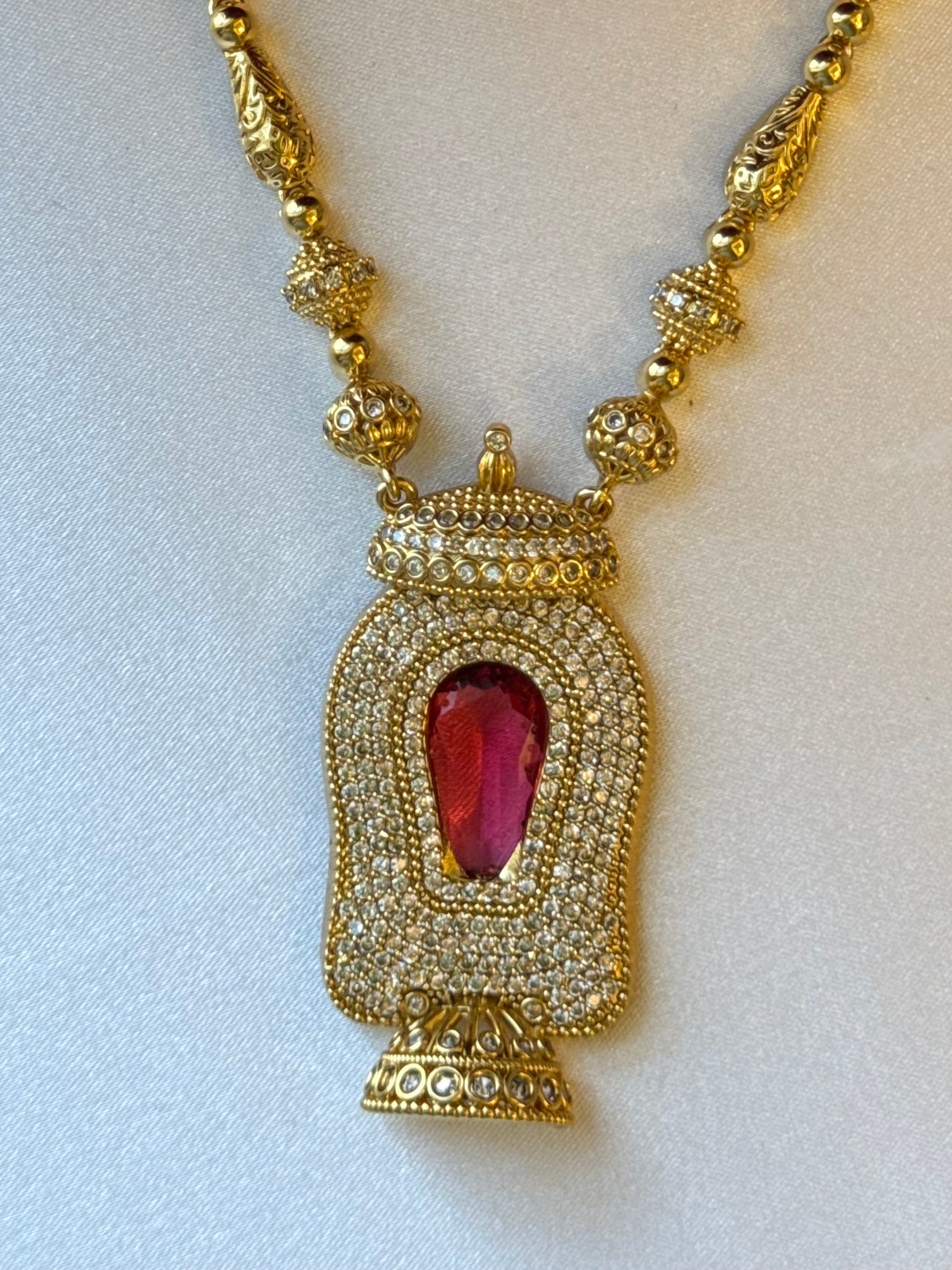 Ad Stone Ruby With Jhumka
