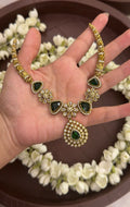Emerald Diamond Hasli with Earrings