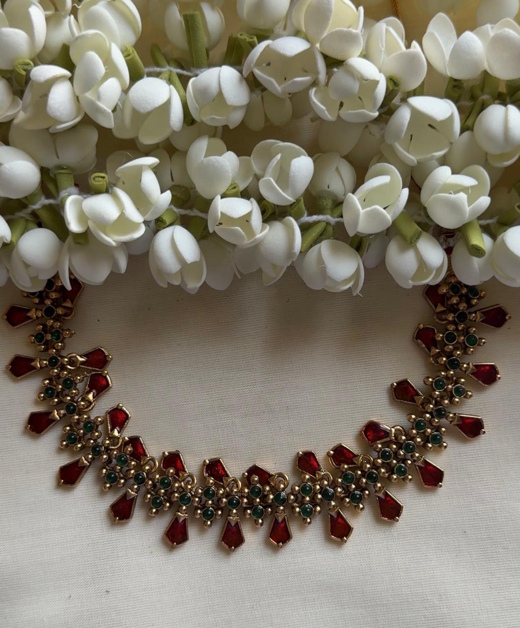 Red palakka necklace