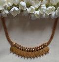 Simple Gold Kaasu Maala with Earrings