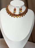 Floral Coin Nakshatra Necklace With Earrings