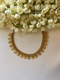 Simple coin Necklace with Earrings