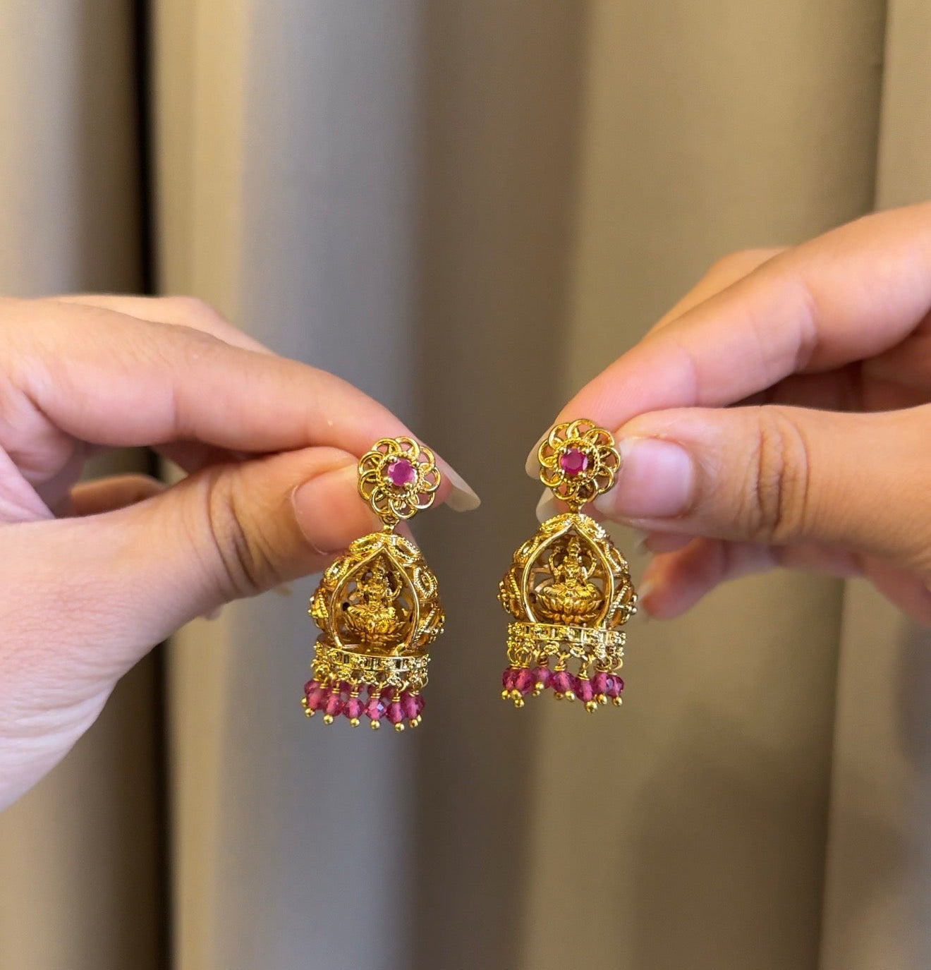 Pink Jhumka Small