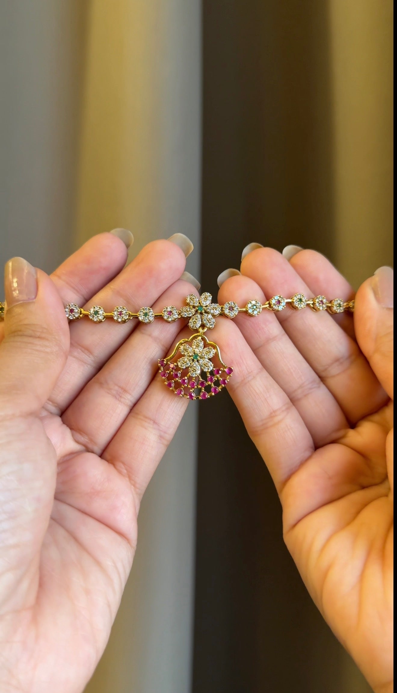Diana Diamond Necklace with Earrings