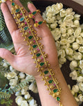 Green Palakka Choker with Earrings