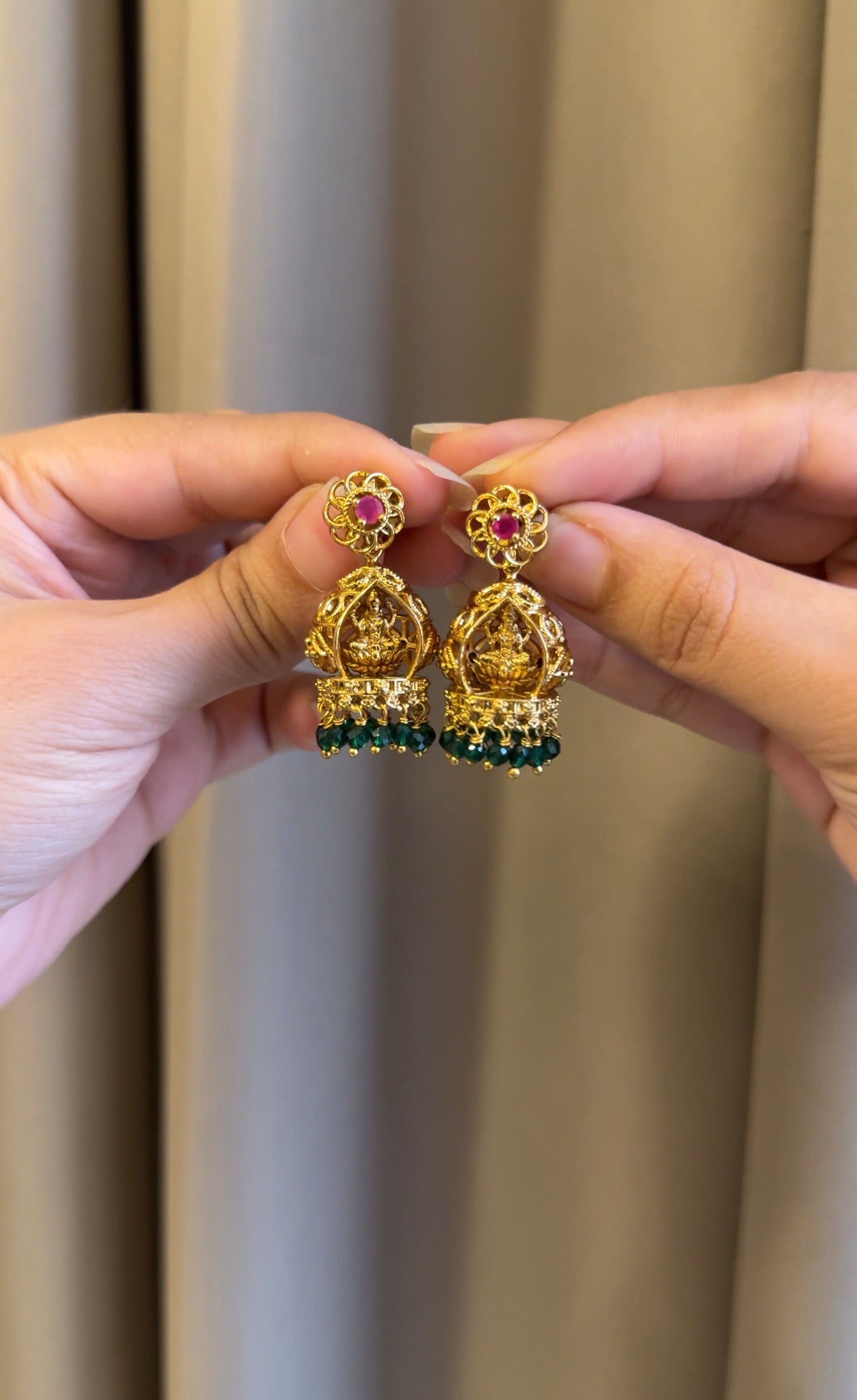 Green Jhumka small