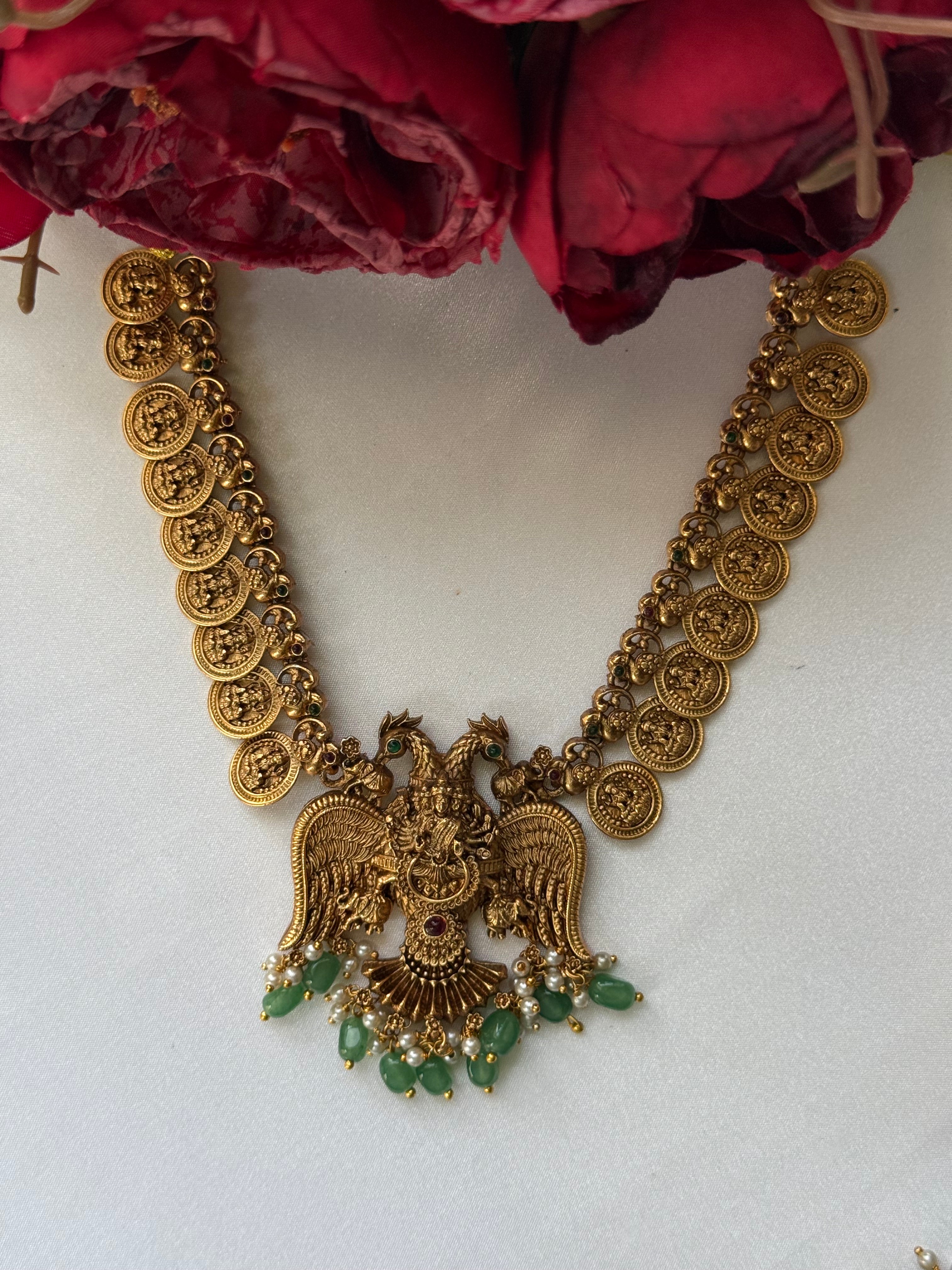 Green Stone Nagas with Earrings