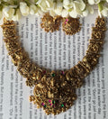 ANTIQUE LAKSHMI NEKLASE WITH JHUMUKKA