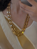 Non Idol Floral Coin Haram with Earrings