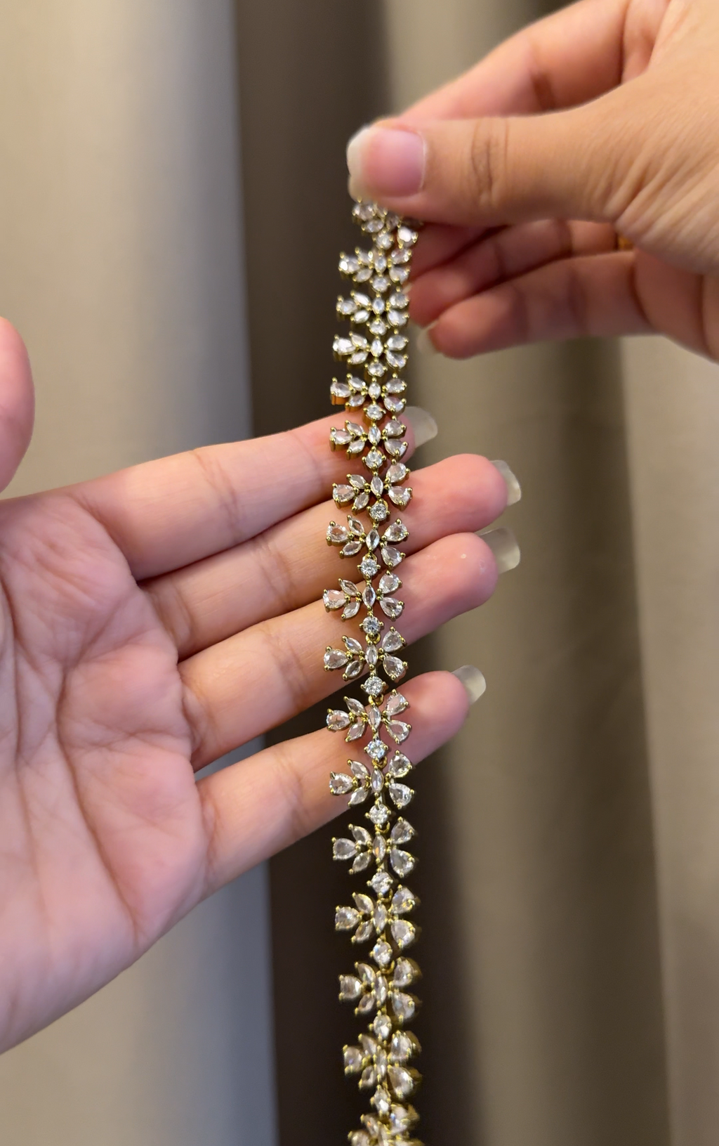 Premium AD stone Choker with Earrings