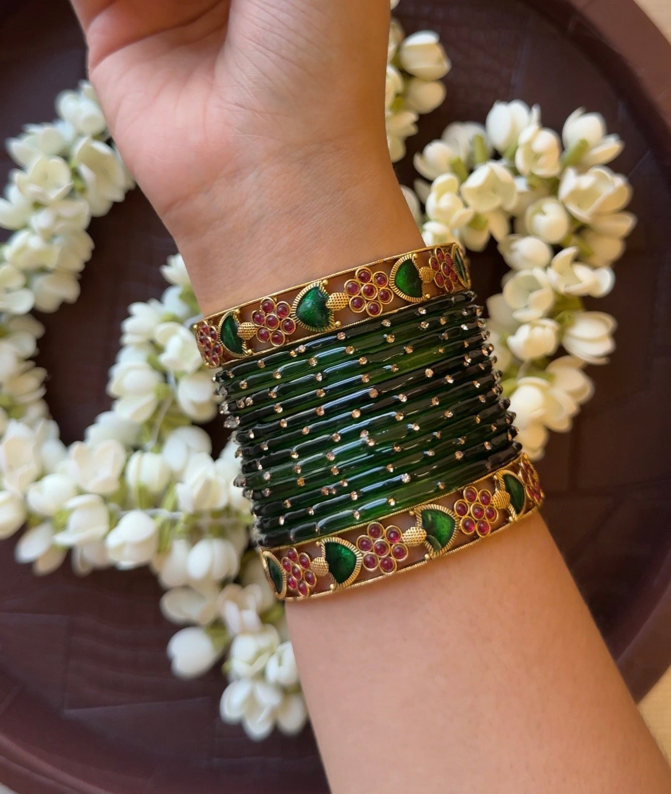Palakka Glass Bangle (Full Set)