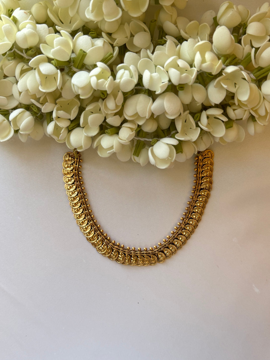 Gold Coin Necklace with Earrings