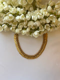 Gold Coin Necklace with Earrings