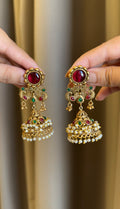Ruby Heavy work Jhumka