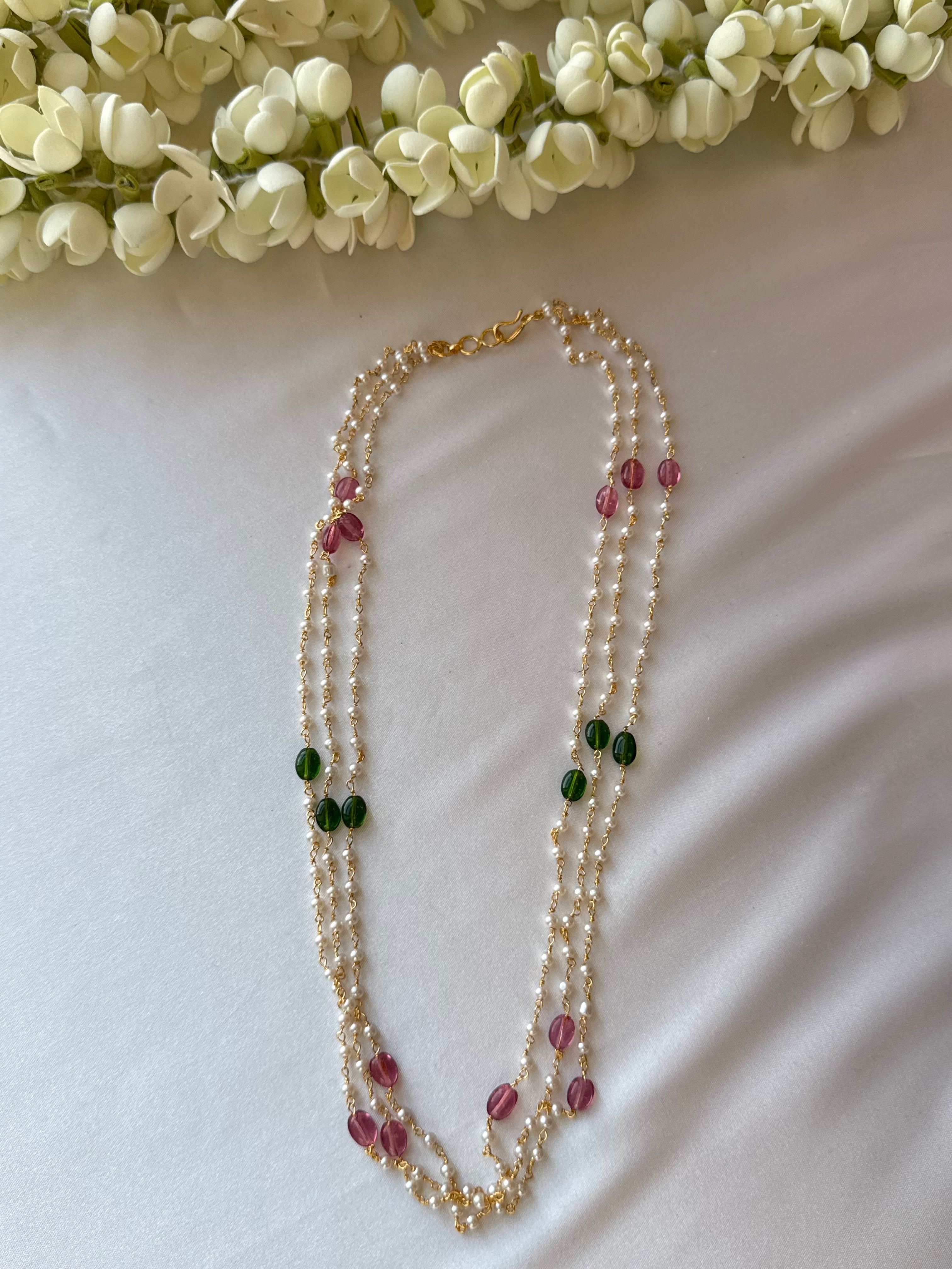 Three Layer Pearl Necklace