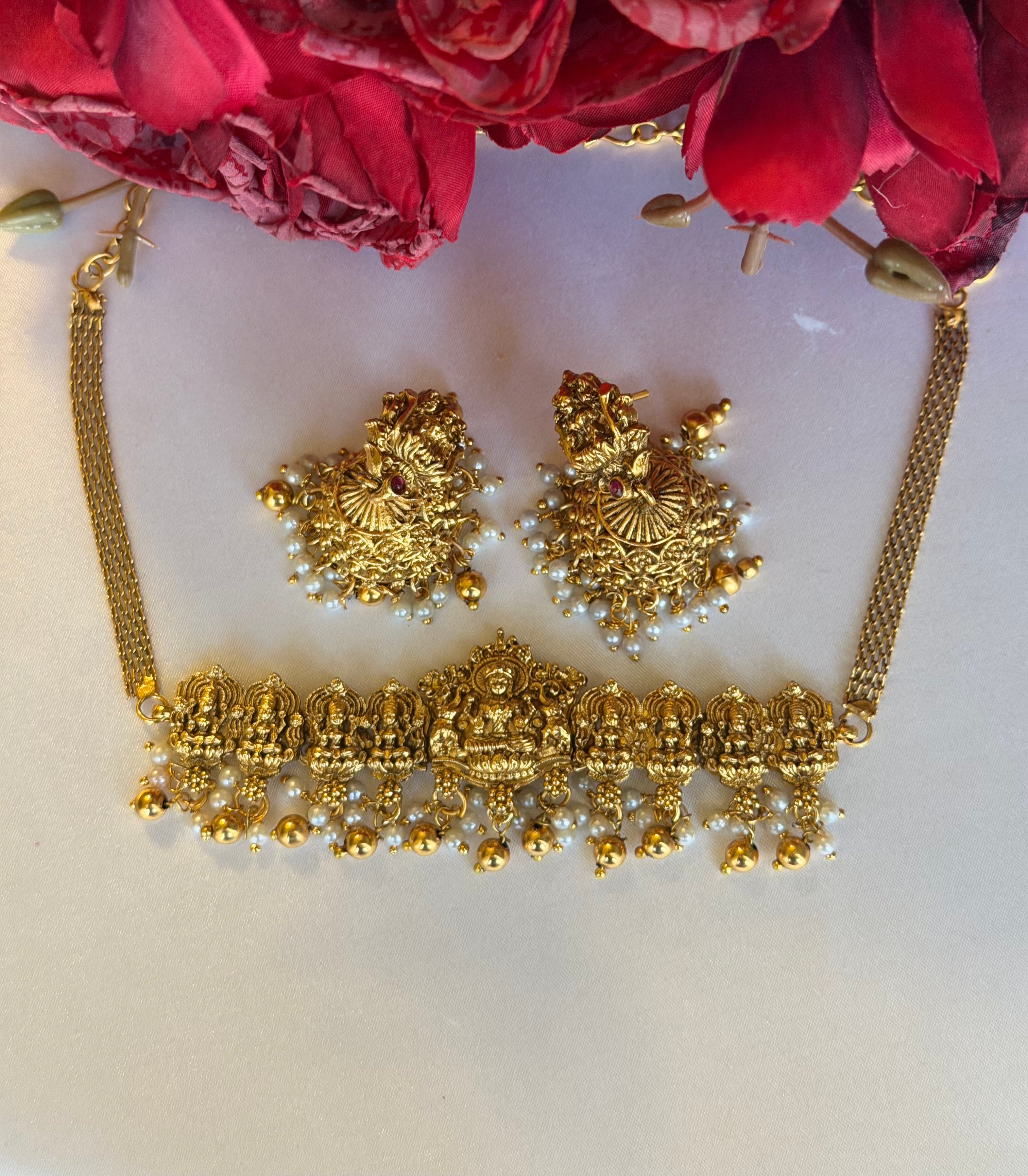 Premium Goddess Choker with Jhumka