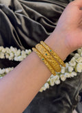 Gold green and Red Bangle (Set of 3)