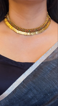 Multi Coin Necklace with Earrings