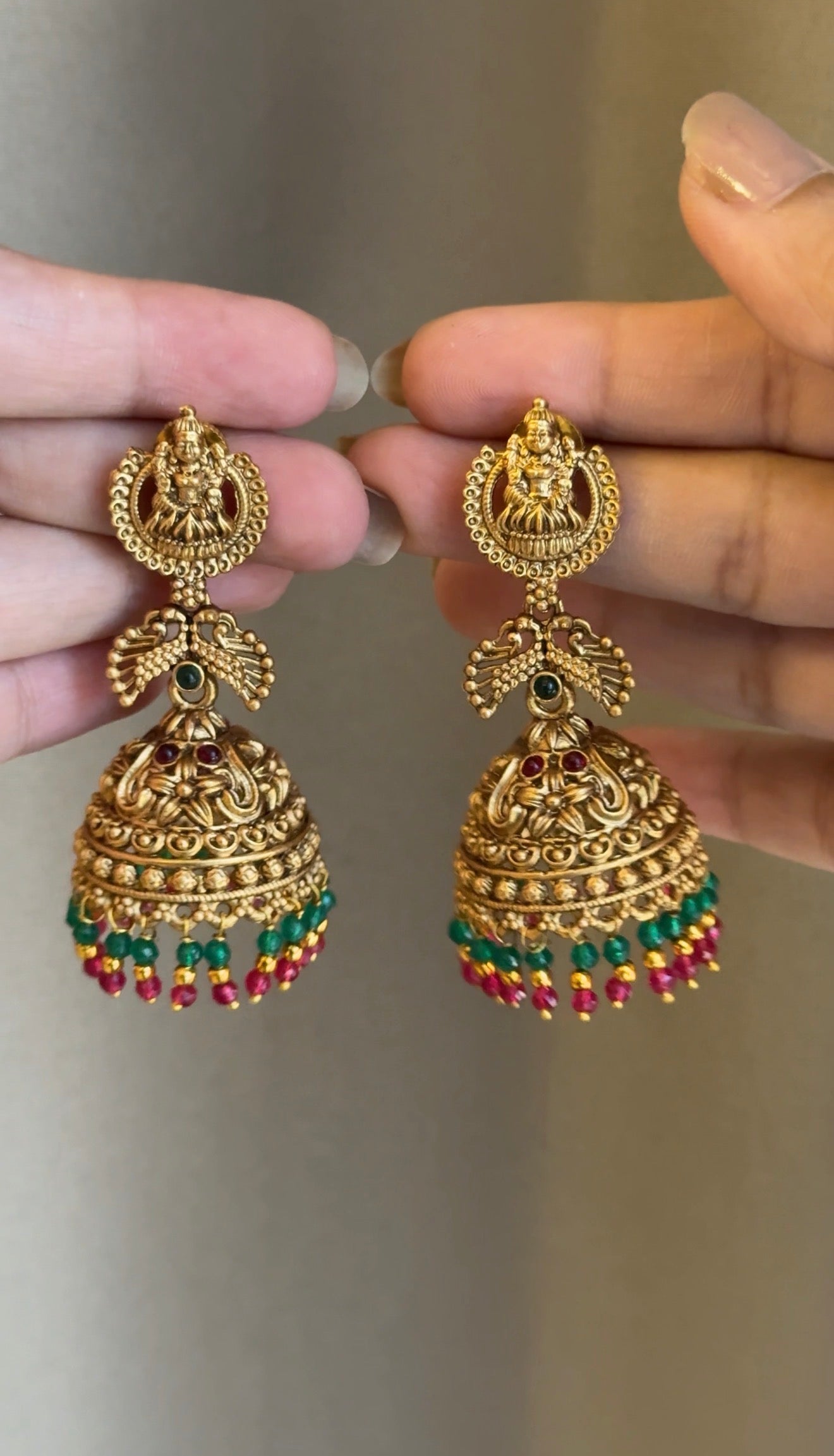 Red and Green Jhumka