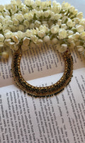 Dark Green Bead necklace with Studs
