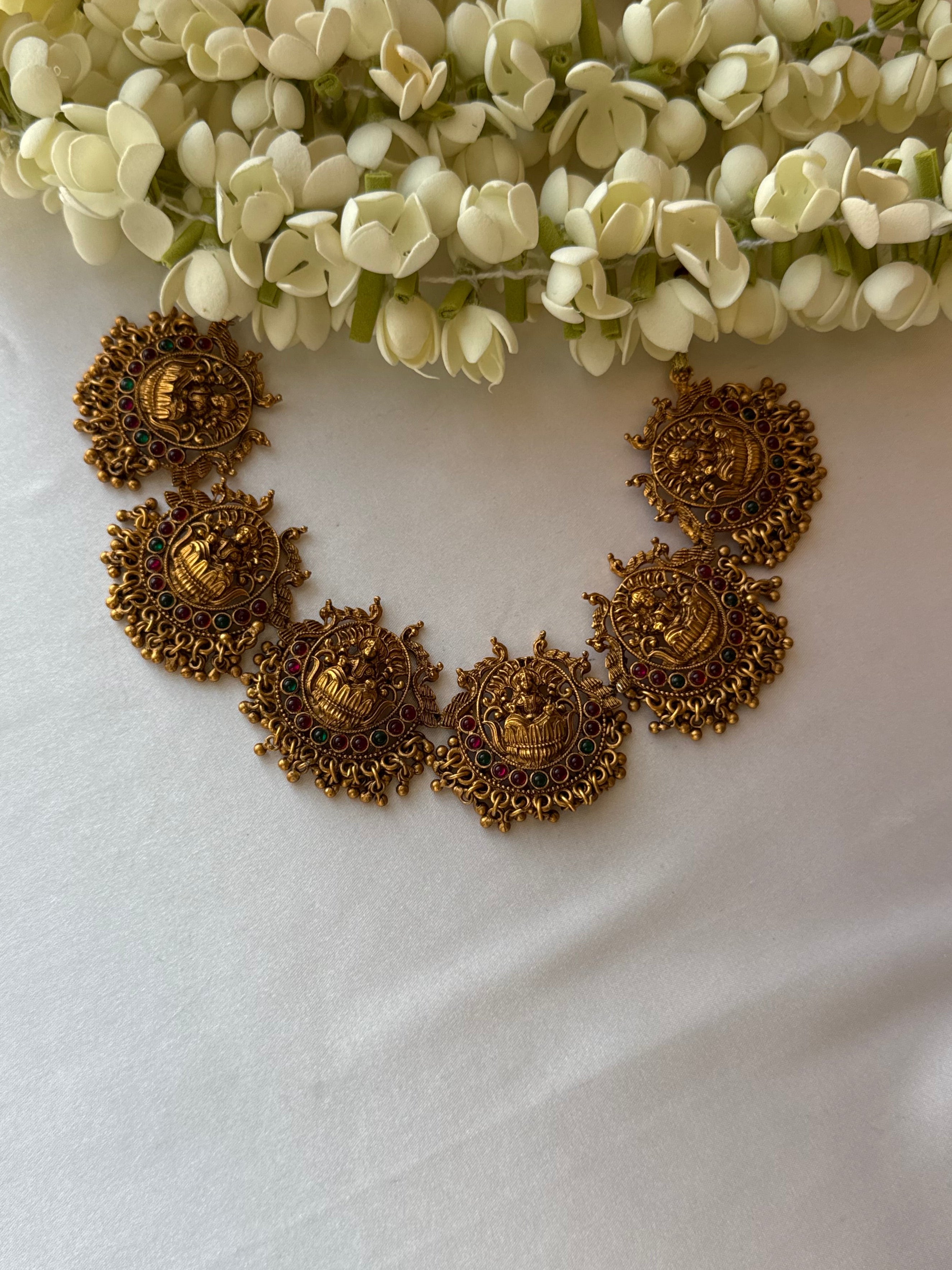 Lakshmi Necklace with Jhumkas