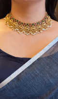 Elephant pearl Necklace with Earrings