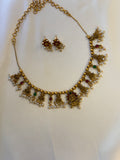 Multi stone necklace with Earrings